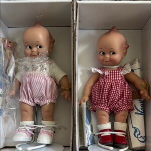 Kewpie Cameo Collectibles - Adorable Kids Dolls with Pink and Red Outfits